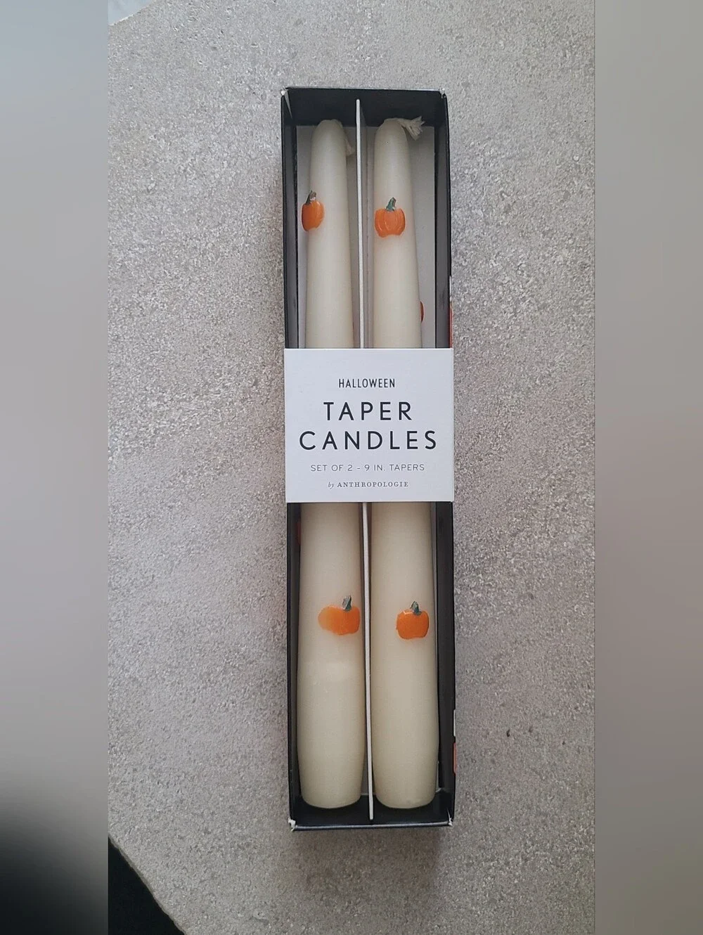 Anthropologie Icon Pumpkin Taper Candles, Set of 2